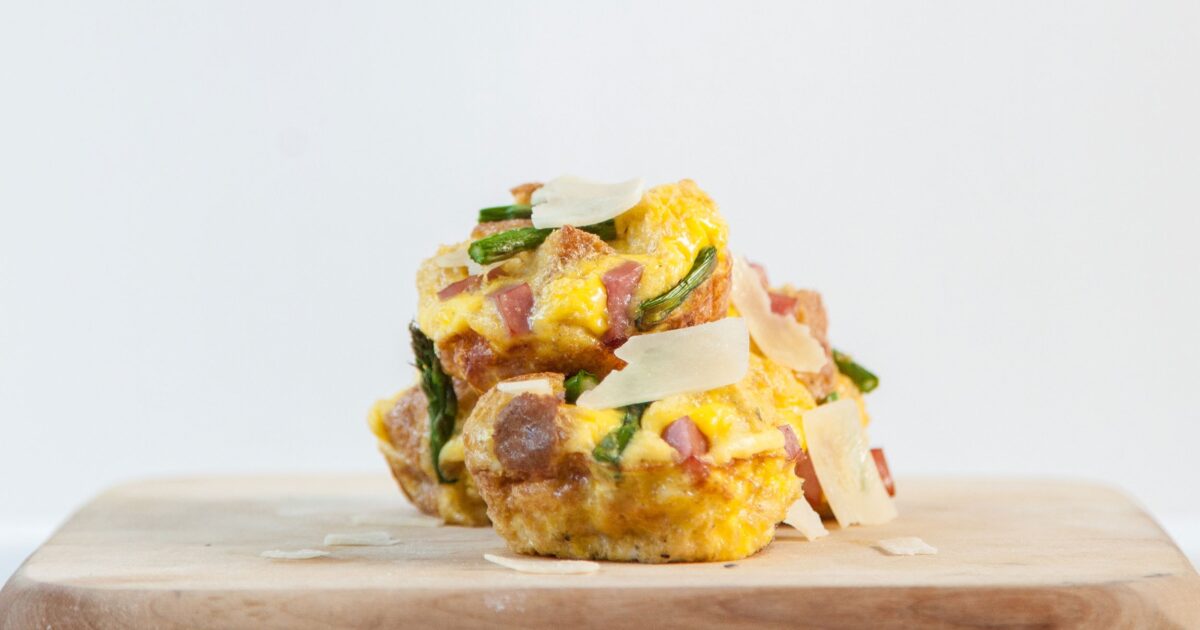 Asparagus and Ham Egg Bites | Aunt Millie's